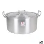 Casserole with lid Aluminium 44 x 39 x 21 cm (2 Units) by BigBuy Cooking, Casserole pans - Ref: S2228159, Price: 59,91 €, Dis...