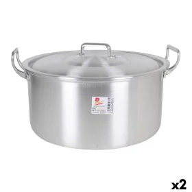 Topf mit Deckel Aluminium 44 x 39 x 21 cm (2 Stück) von BigBuy Cooking, Simmertöpfe - Ref: S2228159, Preis: 55,47 €, Rabatt: %