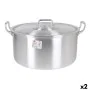 Casserole avec Couvercle Aluminium 45 x 39 x 22 cm (2 Unités) de BigBuy Cooking, Faitouts - Réf : S2228160, Prix : 67,51 €, R...