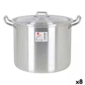 Pentola con Coperchio 39693 Ø 22 cm Argentato 6 L Alluminio 29 x 23 x 20 cm di BigBuy Cooking, Pentole per stufati e brasati ...