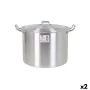 Casserole with Lid Aluminium 36 x 30 x 26 cm (2 Units) by BigBuy Cooking, Stockpots - Ref: S2228166, Price: 39,26 €, Discount: %