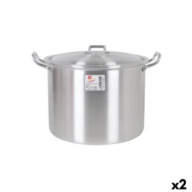 Pentola con Coperchio Alluminio 36 x 30 x 26 cm (2 Unità) di BigBuy Cooking, Pentole universali - Rif: S2228166, Prezzo: 38,4...