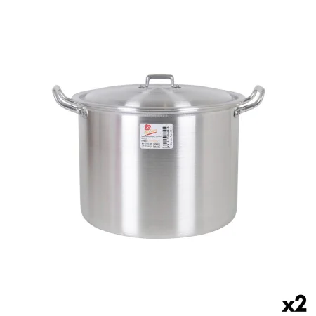 Olla con Tapa Aluminio 36 x 30 x 26 cm (2 Unidades) de BigBuy Cooking, Ollas rectas - Ref: S2228166, Precio: 39,26 €, Descuen...