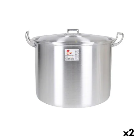 Olla con Tapa Aluminio 41 x 33 x 29 cm (2 Unidades) de BigBuy Cooking, Ollas rectas - Ref: S2228168, Precio: 60,48 €, Descuen...