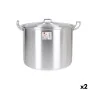 Pentola con Coperchio Alluminio 41 x 33 x 29 cm (2 Unità) di BigBuy Cooking, Pentole universali - Rif: S2228168, Prezzo: 60,4...