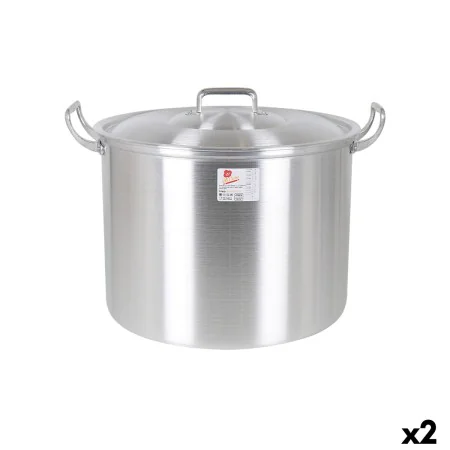 Olla con Tapa Aluminio 44 x 38 x 30 cm (2 Unidades) de BigBuy Cooking, Ollas rectas - Ref: S2228169, Precio: 73,52 €, Descuen...