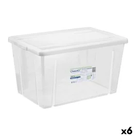 Caixa de Armazenagem com Tampa Tontarelli Linea box 54 L 59 x 39 x 33 cm (6 Unidades) de Tontarelli, Caixas de arrumação com ...