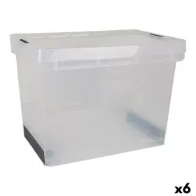 Caja de Almacenaje con Tapa Evolution Transparente 39 x 29 x 20,5 cm (6 Unidades) (39 x 29 x 20,5 cm) de BigBuy Home, Cajas y...