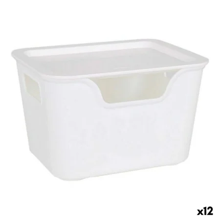 Caja de Almacenaje con Tapa Bella Antracita 17,9 x 13,9 x 11,2 cm (12 Unidades) (18 x 14 x 11 cm) de BigBuy Home, Cajas y arc...