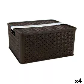 Boîte de rangement avec couvercle Tontarelli Arianna 33,5 x 29,5 x 16,5 cm (4 Unités) de Tontarelli, Boîtes de rangement avec...