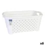 Cesto para la Ropa Tontarelli 8065405/112 35 L Blanco Rectangular 58 x 38 x 26 cm (6 Unidades) de Tontarelli, Cestos para la ...