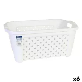 Cesto da Roupa Tontarelli 8065405/112 35 L Branco Retangular 58 x 38 x 26 cm (6 Unidades) de Tontarelli, Cestos para fornos r...