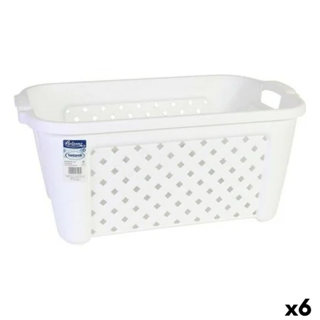 Cesto per i Panni Tontarelli 8065405/112 35 L Bianco Rettangolare 58 x 38 x 26 cm (6 Unità) di Tontarelli, Ceste per la bianc...