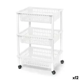 Carrello per Verdure Tontarelli Mito 3 Plastica Bianco 40 x 29 x 62 cm (12 Unità) di Tontarelli, Ripiani e supporti - Rif: S2...