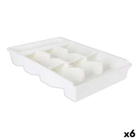 Cutlery Organiser Tontarelli Bella plus White 43,6 x 28,7 x 7,13 cm (6 Units) by Tontarelli, Shelves and supports - Ref: S222...