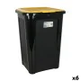 Rubbish Bin Tontarelli Coverline Yellow 44 L Black 38,5 x 34,5 x 54,5 cm (6 Units) by Tontarelli, Waste and recycling - Ref: ...