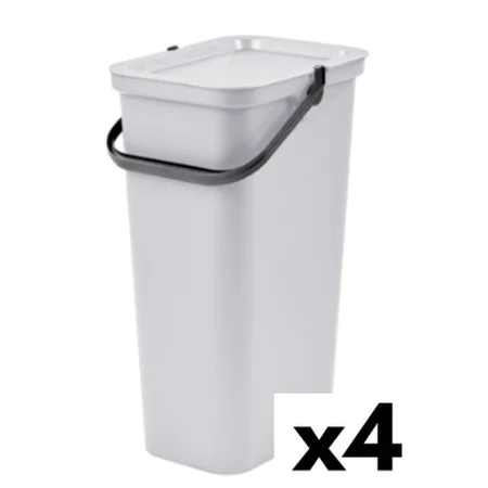 Caixote de Lixo para Reciclagem Tontarelli Moda 38 L Branco (4 Unidades) de Tontarelli, Lixo e reciclagem - Ref: S2228296, Pr...