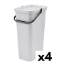 Cubo de Basura para Reciclaje Tontarelli Moda 38 L Blanco (4 Unidades) de Tontarelli, Basura y reciclaje - Ref: S2228296, Pre...