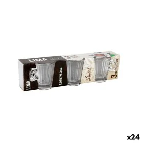 Conjunto de Chávenas de Café Lima lineal 3 Peças (24 Unidades) de BigBuy Cooking, Canecas - Ref: S2228374, Preço: 24,35 €, De...