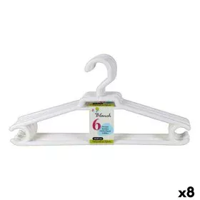 Hangers Blanch Dem Blanch Plastic 6 Pieces 42 x 20 cm (8 Units) by Dem, Hangers - Ref: S2228398, Price: 18,74 €, Discount: %