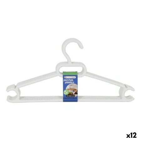 Grucce Ruth Dem Ruth Bianco Plastica 5 Pezzi 37 x 18,5 x 3 cm (12 Unità) di Dem, Grucce - Rif: S2228404, Prezzo: 11,62 €, Sco...