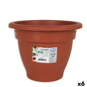 Pot Dem Squares Ronde Marron 22 x 17 cm (6 Unités) de Dem, Pots de fleurs - Réf : S2228442, Prix : 5,58 €, Remise : %