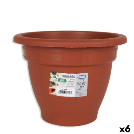 Pot Dem Squares Ronde Marron 22 x 17 cm (6 Unités) de Dem, Pots de fleurs - Réf : S2228442, Prix : 4,69 €, Remise : %