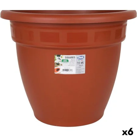 Pot Dem Squares Ronde Marron 35 x 35 x 28,5 cm (6 Unités) de Dem, Pots de fleurs - Réf : S2228445, Prix : 13,07 €, Remise : %