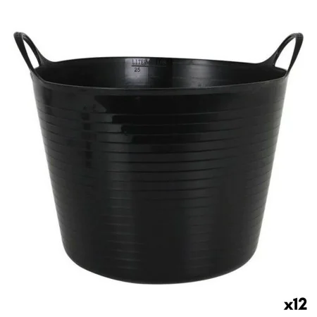 Capazo de Plástico Multiusos Dem Flexy Negro (26 l) (Ø 39 cm) de Dem, Cubos de basura de jardín - Ref: S2228538, Precio: 31,8...