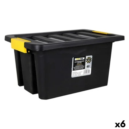 Stackable Organising Box Dem Brico With lid 40 L 52 x 35 x 26 cm (6 Units) by Dem, Lidded Storage Bins - Ref: S2228541, Price...