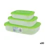 Set of 3 lunch boxes Tontarelli Family Green Rectangular 29,6 x 19,8 x 7,7 cm (20 Units) by Tontarelli, Food storage - Ref: S...