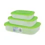 Set de 3 Fiambreras Tontarelli Family Verde Rectangular 29,6 x 19,8 x 7,7 cm (20 Unidades) de Tontarelli, Almacenamiento de a...