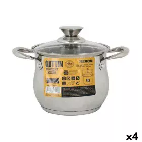 Pot with Glass Lid Quttin New Neron Steel 17,5 x 13,2 cm (4 Units) by Quttin, Braising Pans - Ref: S2228829, Price: 65,44 €, ...