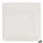 Flat Plate La Mediterránea Elite Stoneware Ivory 21 x 21 x 2 cm (6 Units) (21 cm) by La Mediterránea, Plates and dishes - Ref...