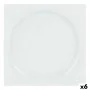 Prato de Sobremesa Inde Zen Porcelana Branco 18 x 18 x 2,5 cm (6 Unidades) de Inde, Pratos e fontes - Ref: S2228931, Preço: 1...