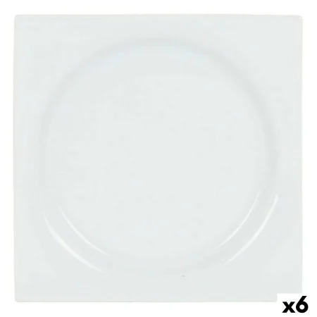 Assiette à dessert Inde Zen Porcelaine Blanc 18 x 18 x 2,5 cm (6 Unités) de Inde, Plats et plateaux - Réf : S2228931, Prix : ...