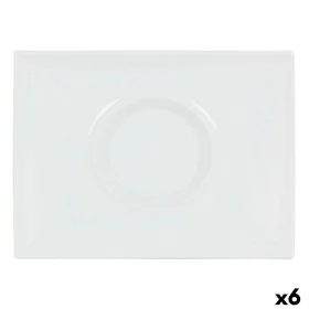 Flat Plate Inde Gourmet Porcelain White 29,5 x 22 x 3 cm (6 Units) by Inde, Plates and dishes - Ref: S2228933, Price: 35,63 €...