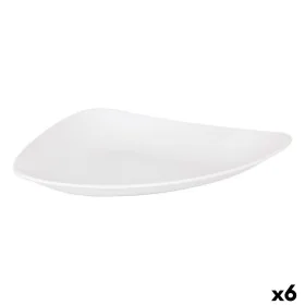 Assiette plate Inde Vedone Porcelaine Blanc 31 x 25 x 4 cm (6 Unités) de Inde, Plats et plateaux - Réf : S2229044, Prix : 23,...