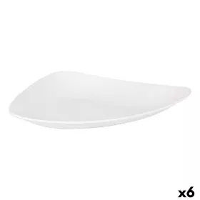 Plato Llano Inde Vedone Porcelana Blanco 31 x 25 x 4 cm (6 Unidades) de Inde, Platos y fuentes - Ref: S2229044, Precio: 23,43...