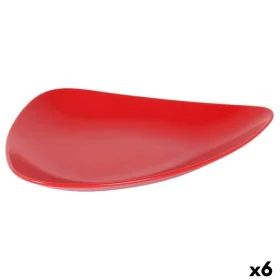 Flat Plate Inde Red 31 x 25 x 4 cm (6 Units) by Inde, Plates and dishes - Ref: S2229045, Price: 28,01 €, Discount: %