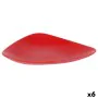 Dessert Dish Red Ceramic 24 x 18 x 3 cm (6 Units) by BigBuy Home, Plates and dishes - Ref: S2229046, Price: 12,58 €, Discount: %