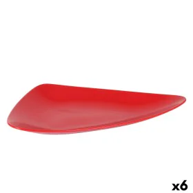 Snack tray Ceramic Red 41 x 24 x 5 cm (6 Units) by BigBuy Home, Plates and dishes - Ref: S2229048, Price: 30,44 €, Discount: %