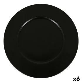 Sousplat Inde Neat Preto Porcelana Ø 32 cm (6 Unidades) de Inde, Pratos e fontes - Ref: S2229143, Preço: 71,66 €, Desconto: %