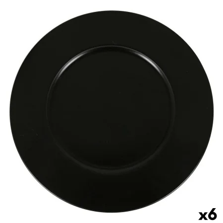 Underplate Inde Neat Black Porcelain Ø 32 cm (6 Units) by Inde, Plates and dishes - Ref: S2229143, Price: 77,39 €, Discount: %