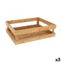 Snack tray Bamboo 32,5 x 26,5 x 10 cm (3 Units) by BigBuy Home, Plates and dishes - Ref: S2229187, Price: 36,14 €, Discount: %