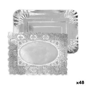 Plateau apéritif Algon Argenté Rectangulaire (48 Unités) de Algon, Plats et plateaux - Réf : S2229310, Prix : 35,42 €, Remise...