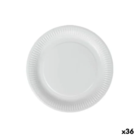 Plate set Algon Disposable White Cardboard 18 cm (36 Units) by Algon, Turntables - Ref: S2229332, Price: 18,30 €, Discount: %