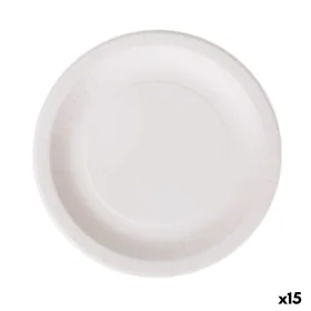 Plate set Algon Disposable White Cardboard 28 cm (15 Units) by Algon, Turntables - Ref: S2229341, Price: 49,74 €, Discount: %