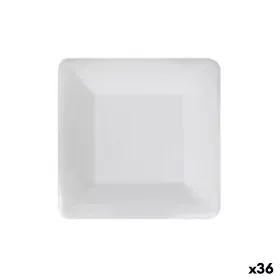 Plate set Algon Disposable White Cardboard Squared 18 cm (36 Units) by Algon, Turntables - Ref: S2229342, Price: 16,03 €, Dis...