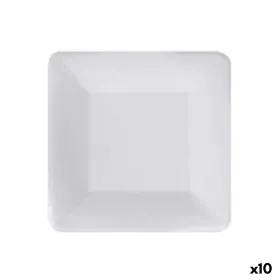 Plate set Algon Disposable White Cardboard Squared 18 cm (10 Units) by Algon, Turntables - Ref: S2229344, Price: 30,86 €, Dis...